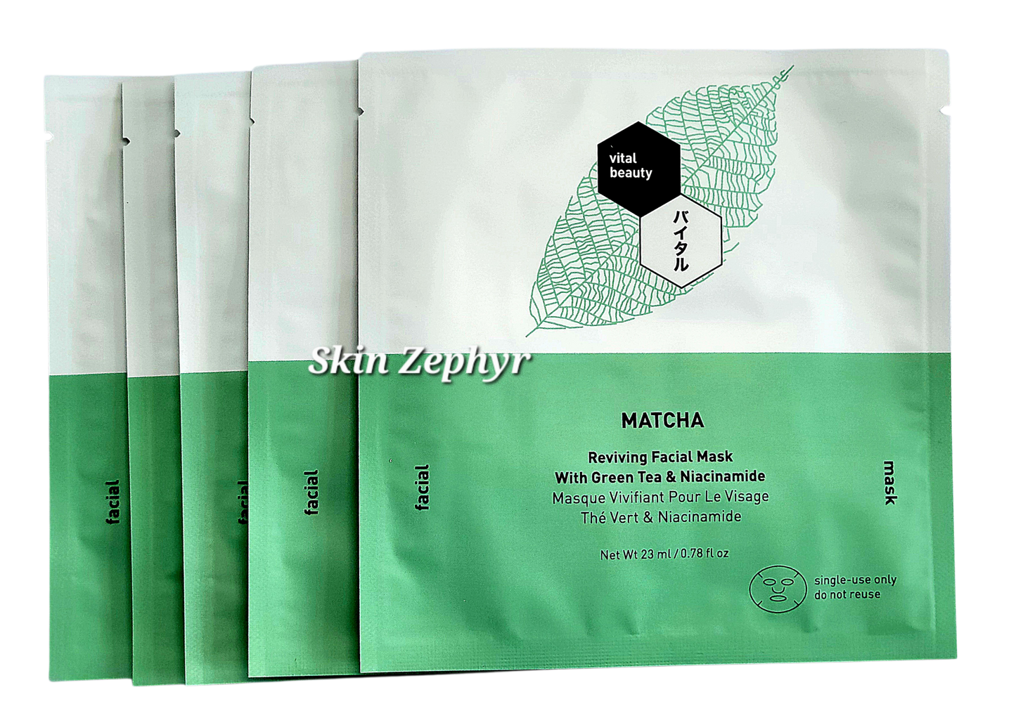 Vital Beauty Matcha Reviving Facial Mask with Green Tea & Niacinamide