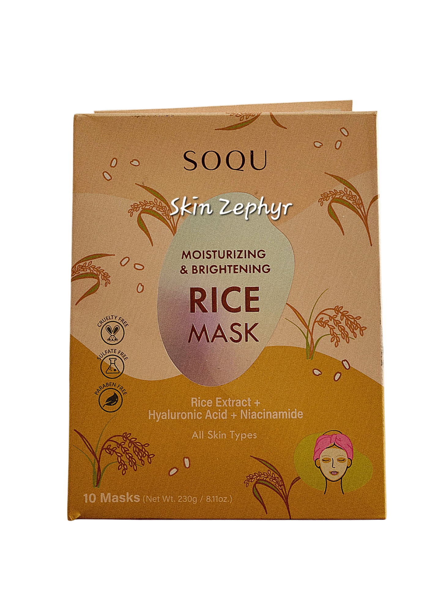Soqu Moisturizing and Brightening Rice Mask