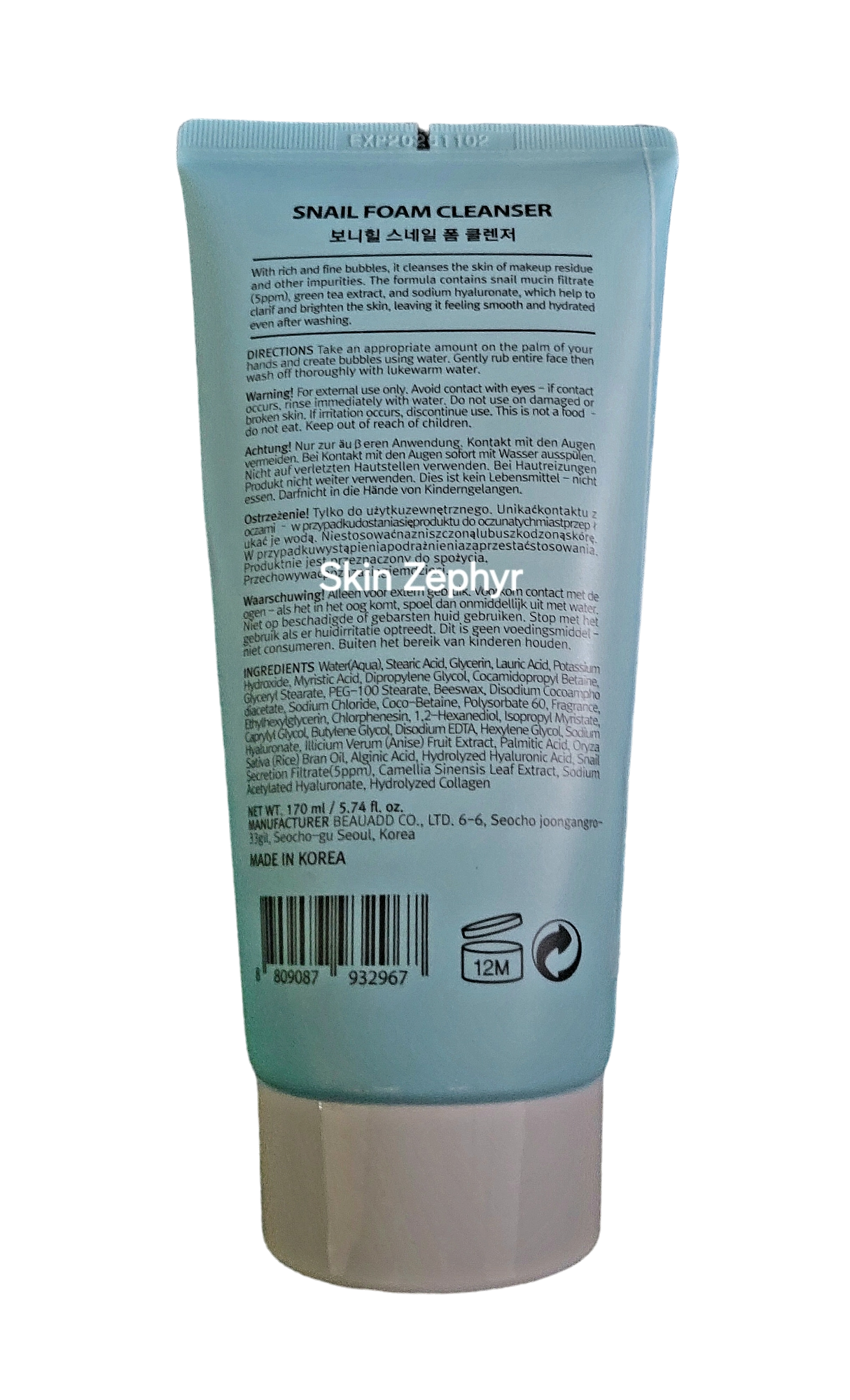 Bonnyhill Snail Foam Cleanser