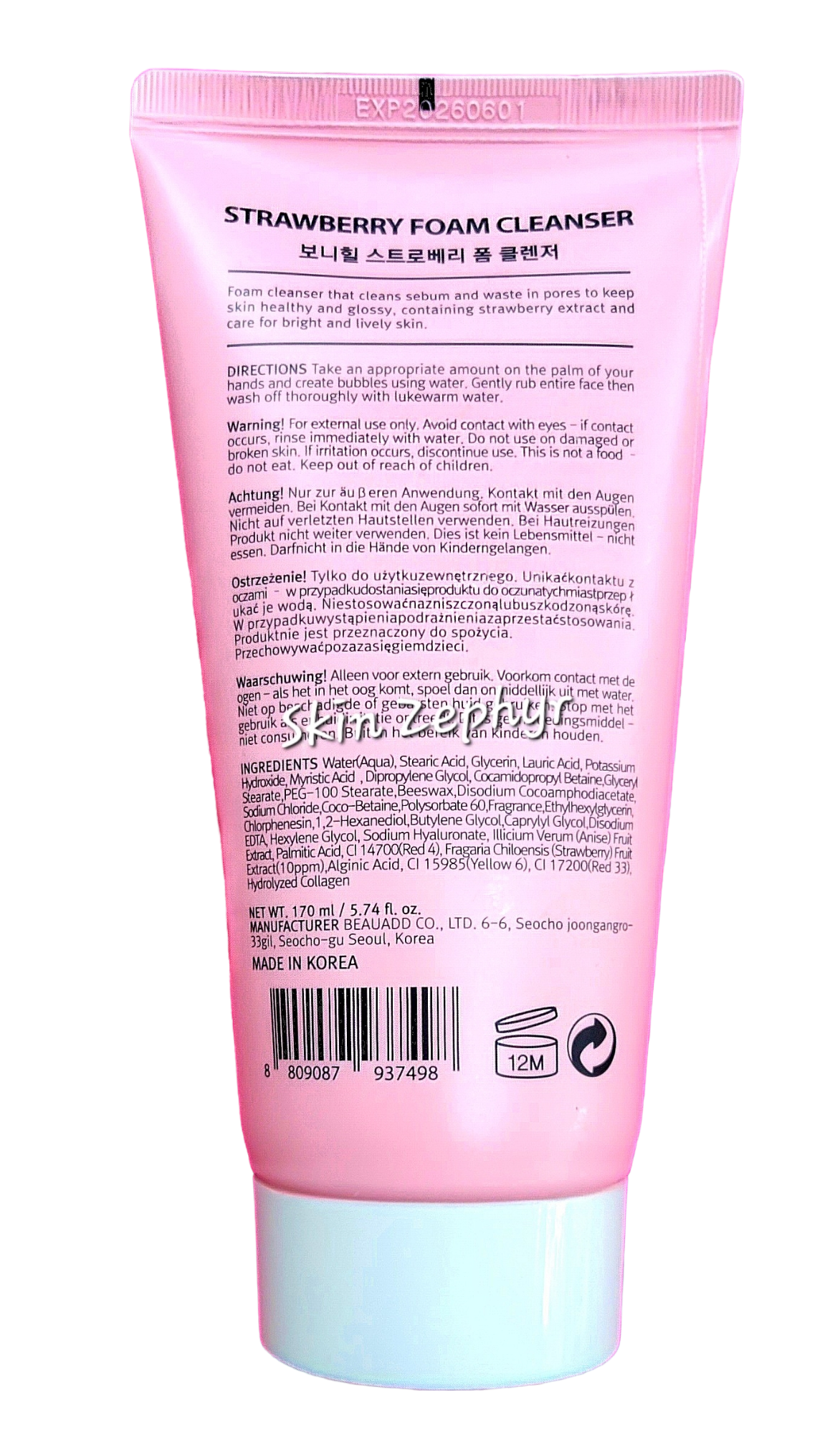 Bonnyhill Strawberry Foam Cleanser