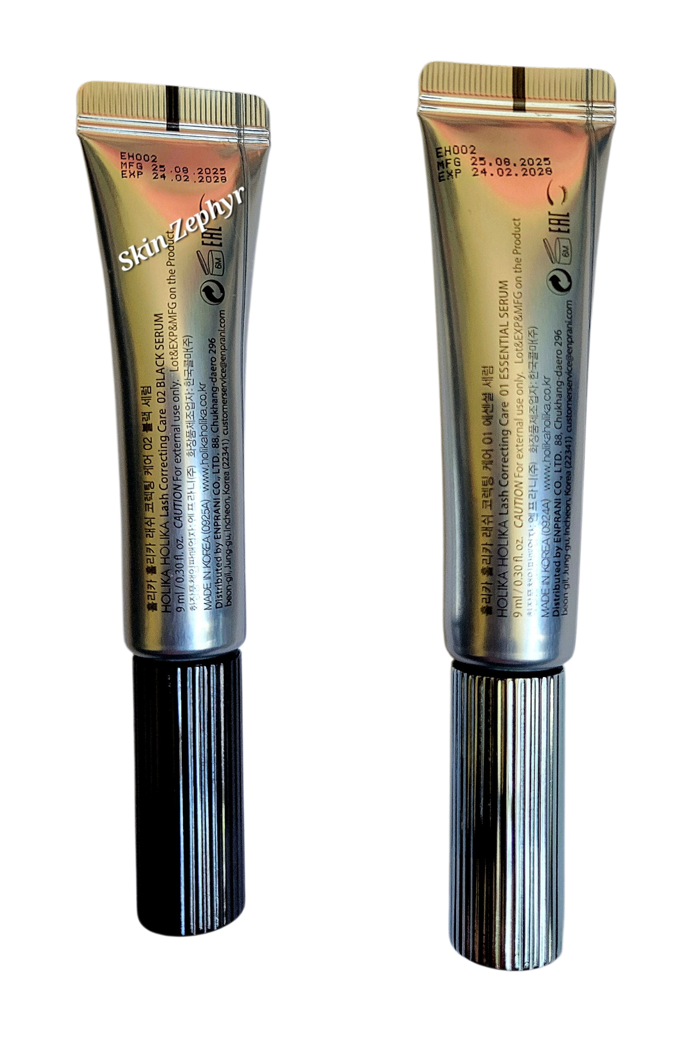 Holika Holika Lash Correcting Serum Special Duo: Essential Serum & Black Serum | Intensive Eyelash Serum & Light Mascara