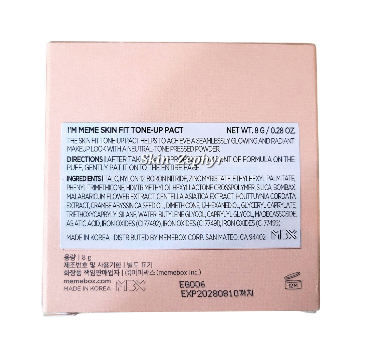 I'm Meme Skin Fit Tone Up Pact