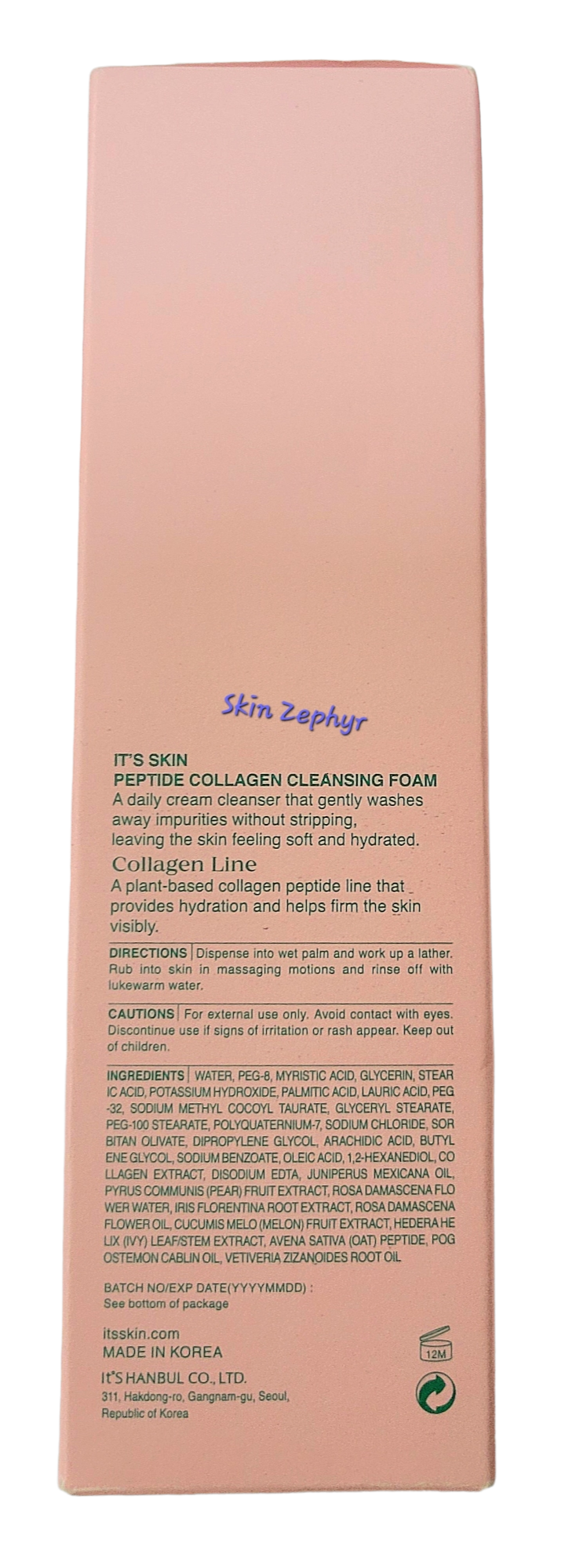It's Skin Hydrate and Firm Peptide Collagen Cleansing Foam