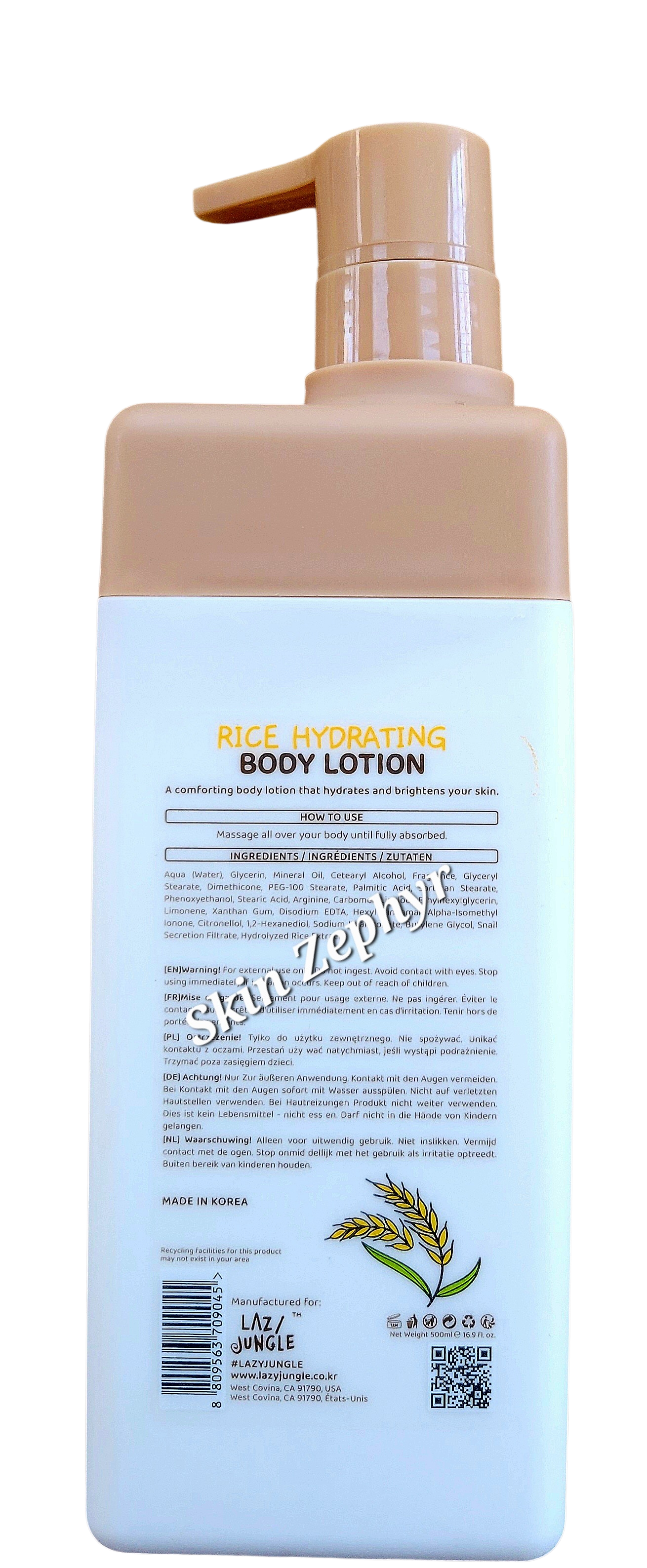 Lazy Jungle Rice Hydrating Body Lotion