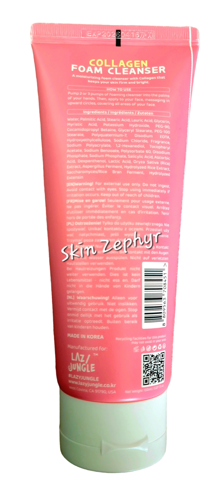 Lazy Jungle Collagen Foam Cleanser