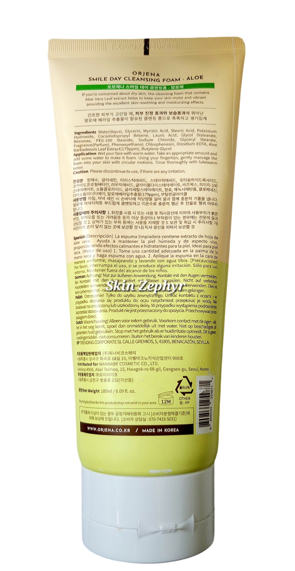 Orjena Micro Bubble Aloe Cleansing Foam