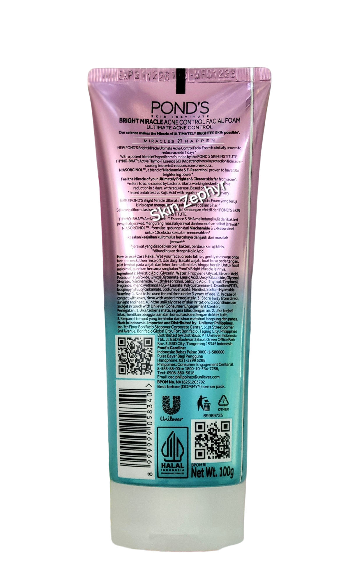 Pond's Bright Miracle Ultimate Acne Control THYMO-BHA Facial Foam