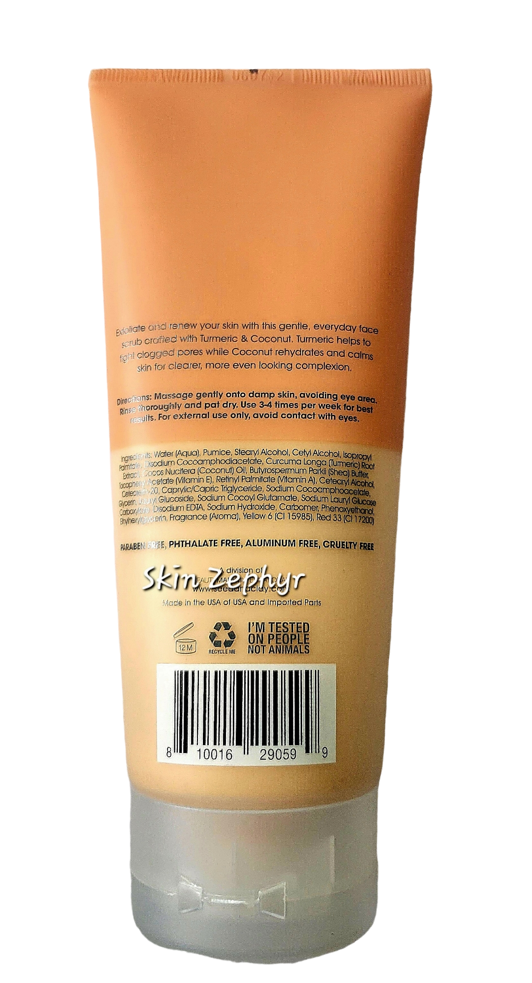 Seed and Clay Tumeric and Coconut Exfoliating Treatment Facial Scrub No. 708