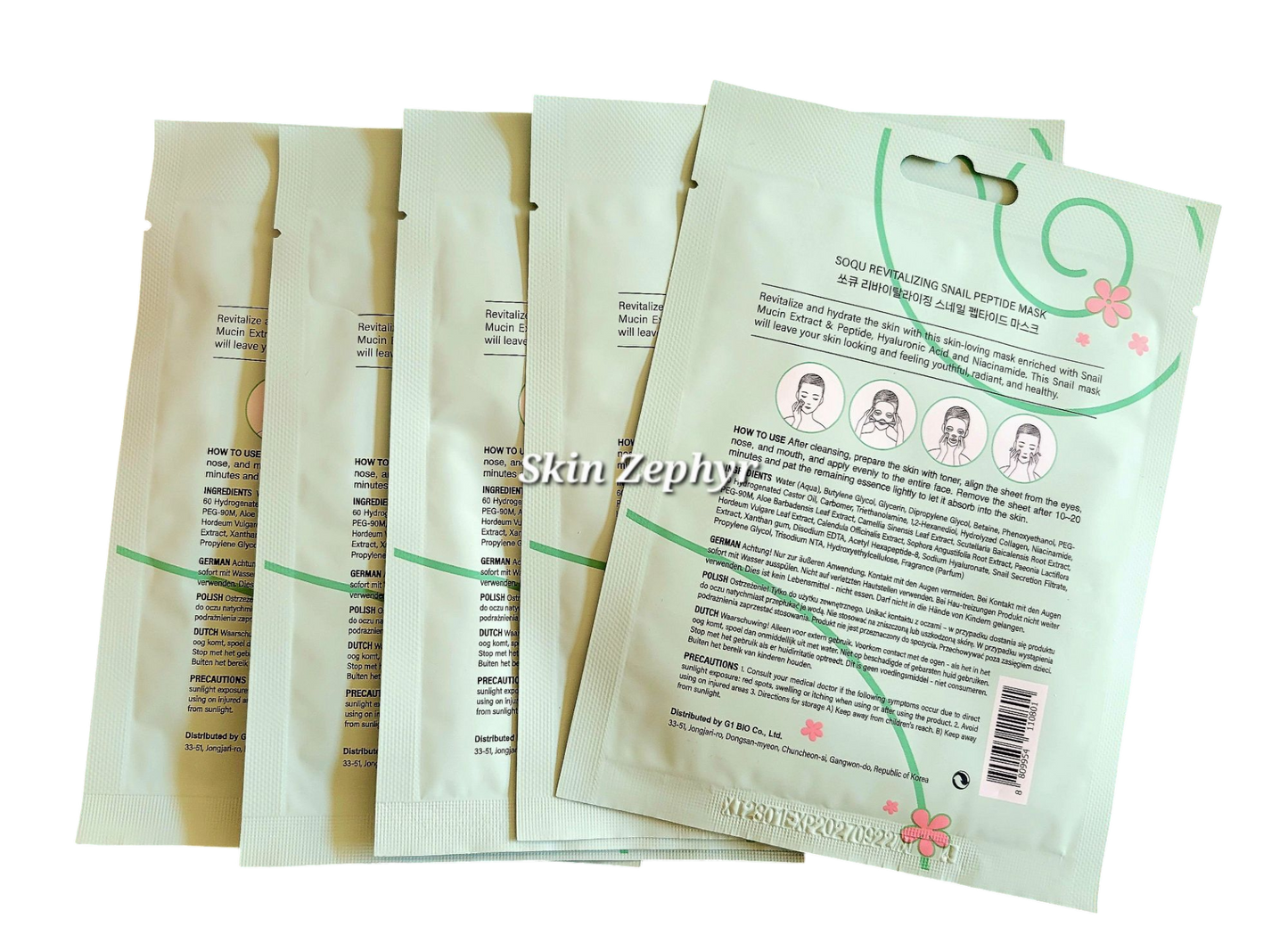 Soqu Revitalizing Snail Peptide Masks
