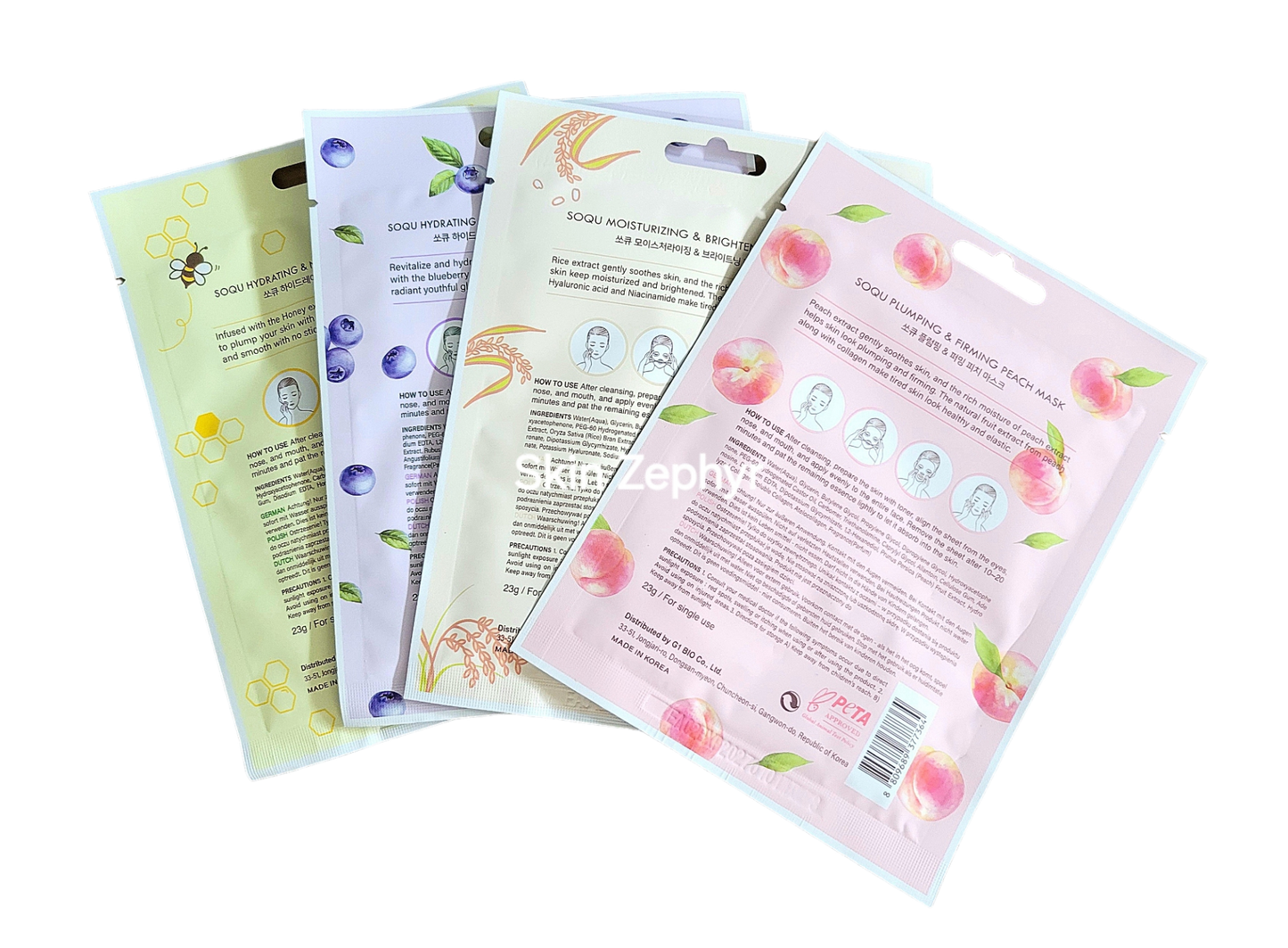 Soqu Fruity Blissful Glow Mask Set Variety Pack