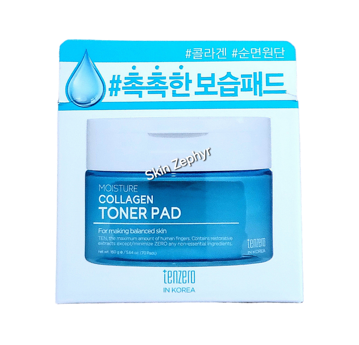 Tenzero Moisture Collagen Toner Pad