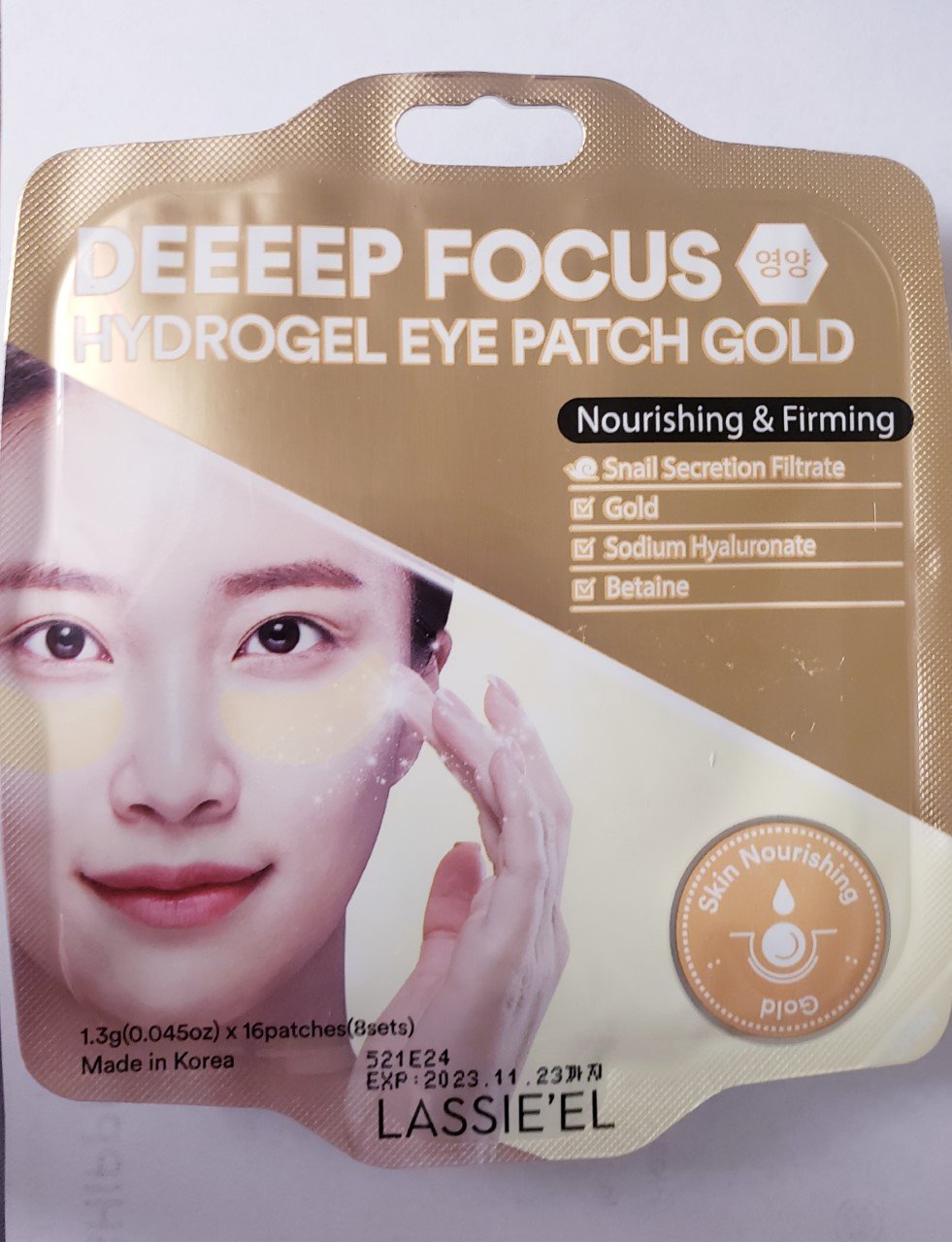 Lassie'El Deeeep Focus Hydrogel Eye Patch: Gold