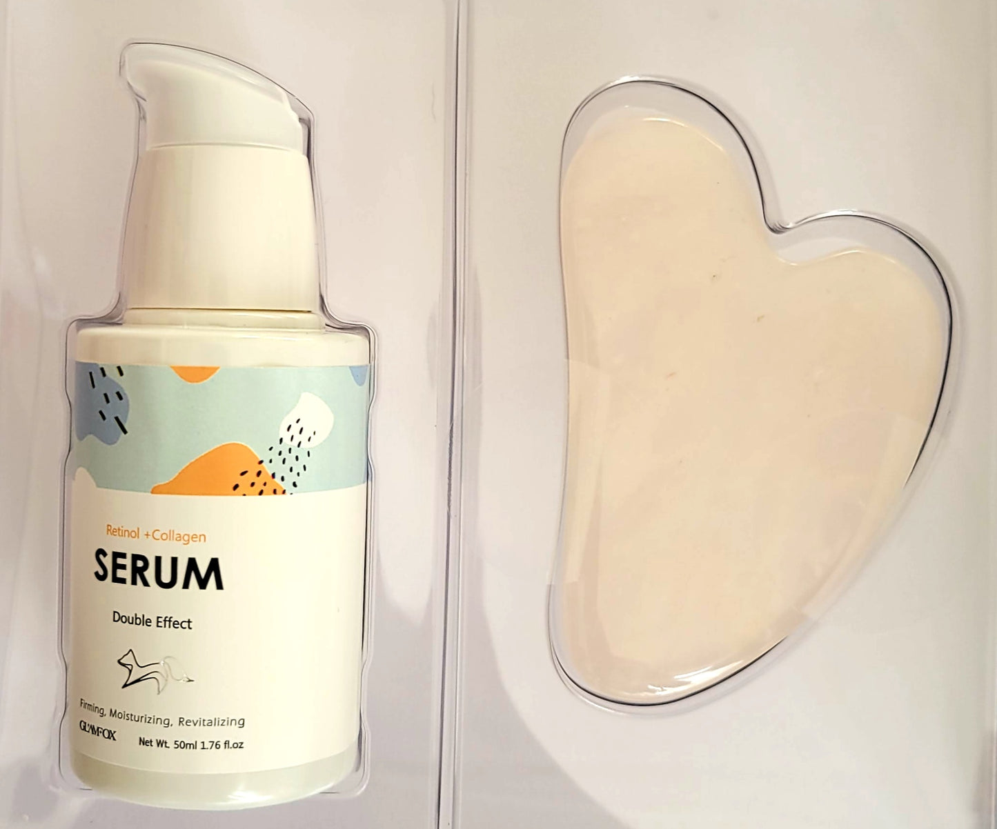 Glamfox Retinol & Collagen Double Effect Gua Sha Set