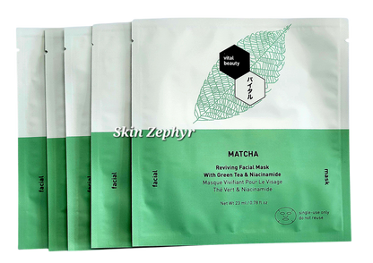 Vital Beauty Matcha Reviving Facial Mask with Green Tea & Niacinamide