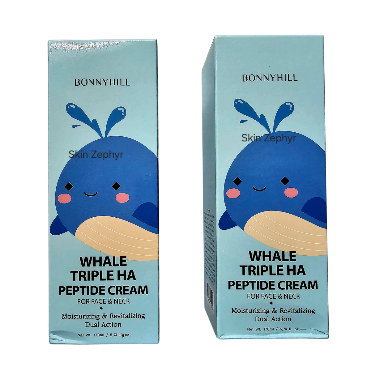 Bonnyhill Whale Triple Hyaluronic Acid Peptide Cream for Face and Neck DUO