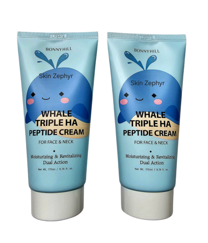 Bonnyhill Whale Triple Hyaluronic Acid Peptide Cream for Face and Neck DUO