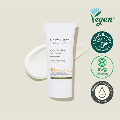 MARY & MAY Cica Soothing Vegan Sunscreen SPF 50