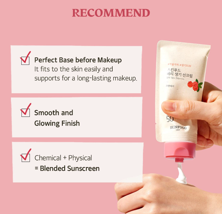 SKINFOOD Soothing Mini Vegan Sun Cream SPF 50+ PA++++ Sunscreen Zinc