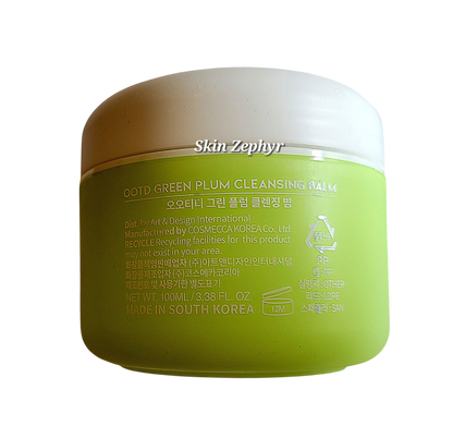 OOTD Green Plum Cleansing Balm