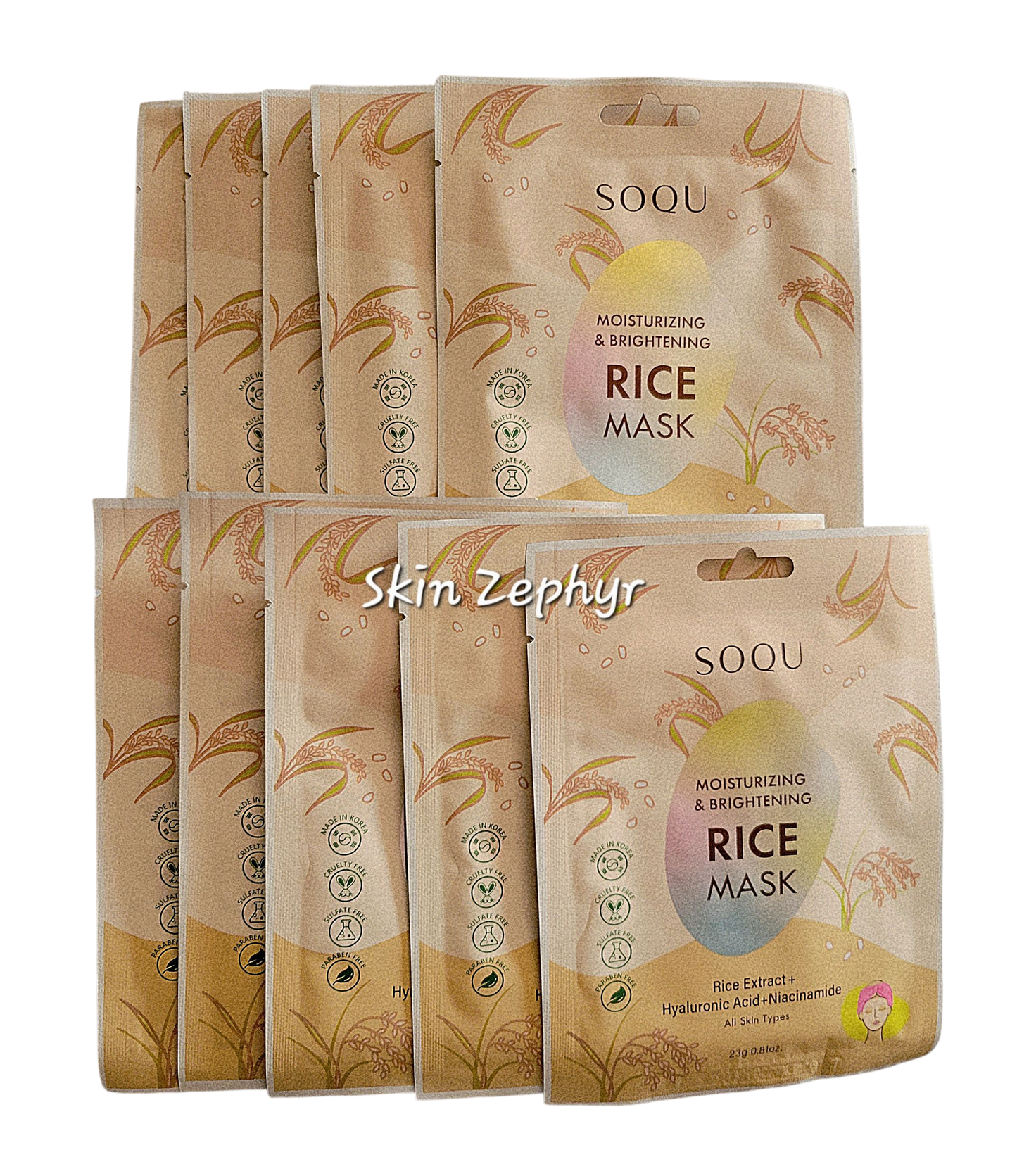 Soqu Moisturizing and Brightening Rice Mask
