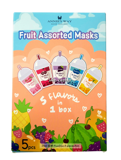 Annie's Way Bubble Tea Fruit Assorted Masks