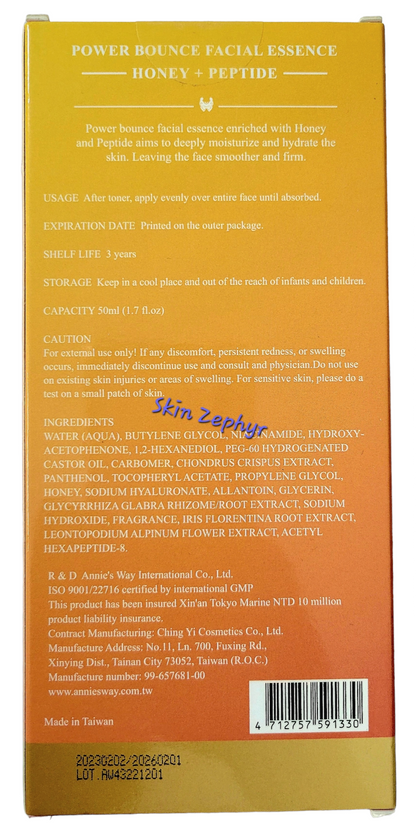 Annie's Way Power Bounce Honey and Peptide Facial Essence