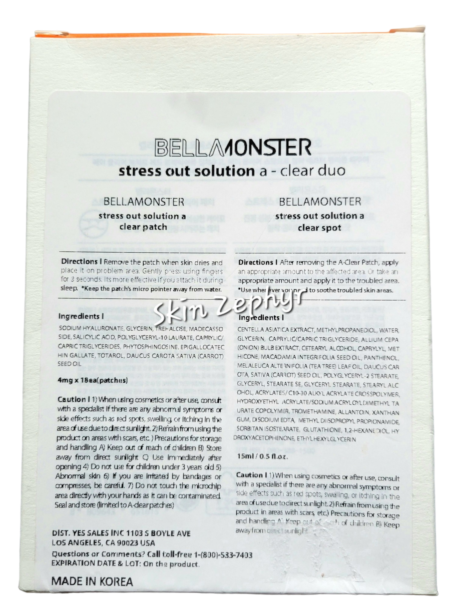 Bellamonster Stress Out Solution A-Clear Patch Duo