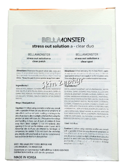 Bellamonster Stress Out Solution A-Clear Patch Duo