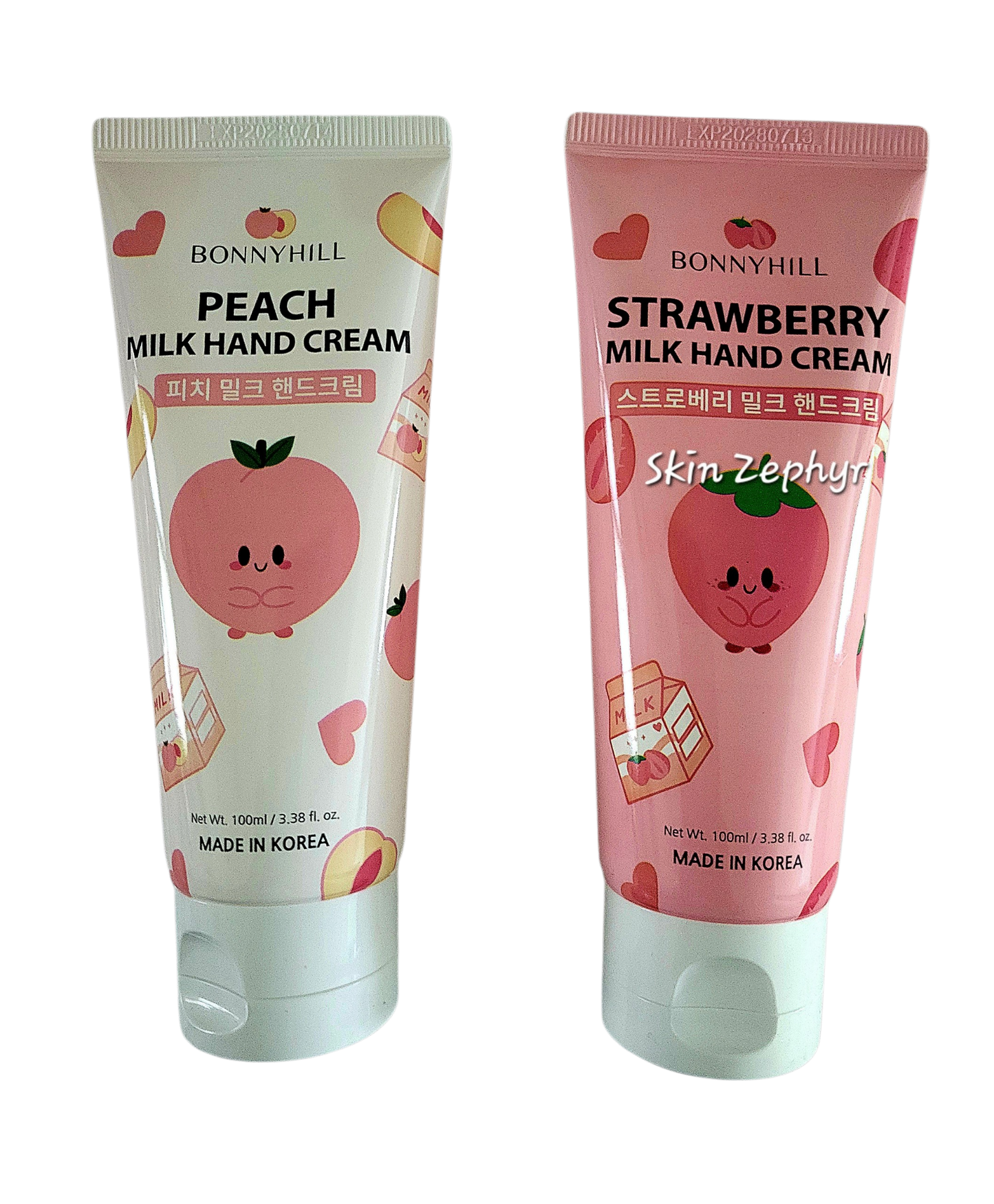 Bonnyhill Peach Milk and Strawberry Milk Hand Cream Duo Set