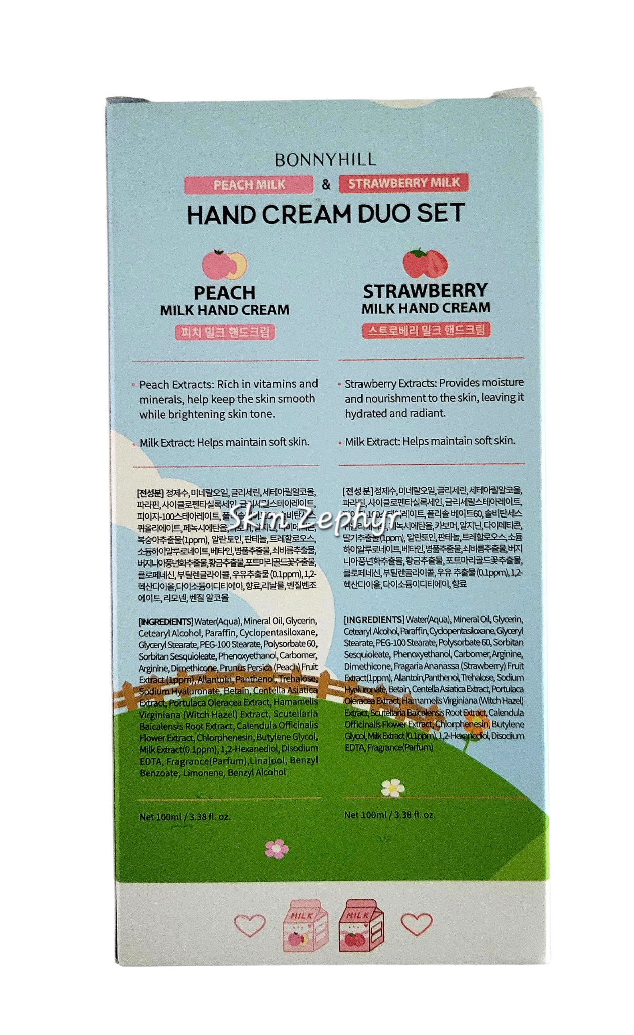 Bonnyhill Peach Milk and Strawberry Milk Hand Cream Duo Set