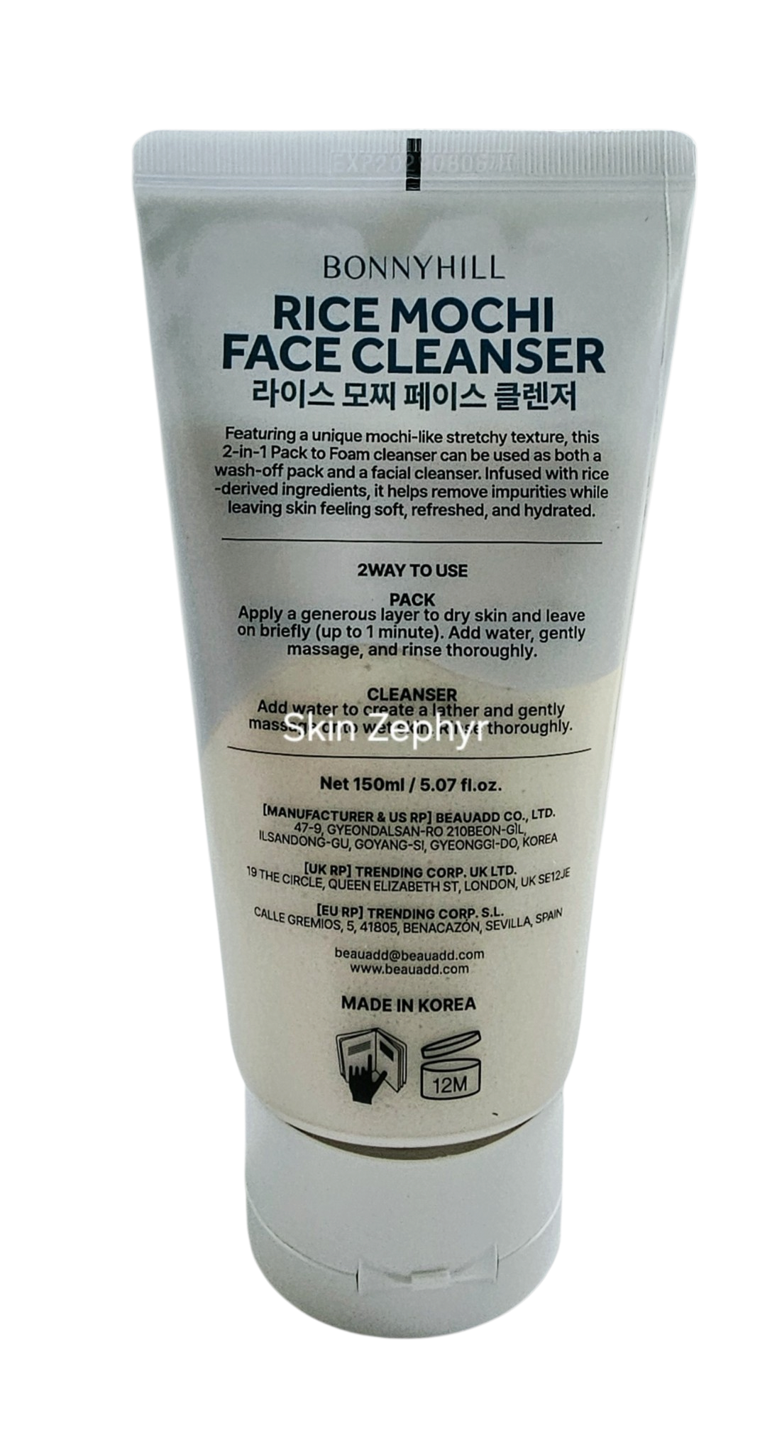 Bonnyhill Rice Mochi Pack-to-Foam Face Cleanser