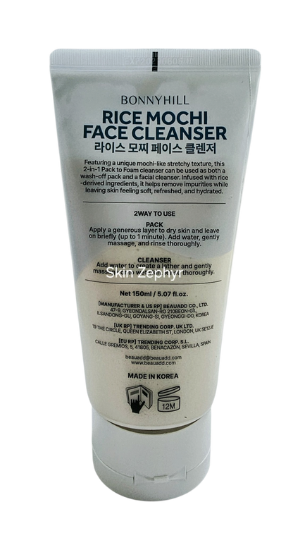 Bonnyhill Rice Mochi Pack-to-Foam Face Cleanser