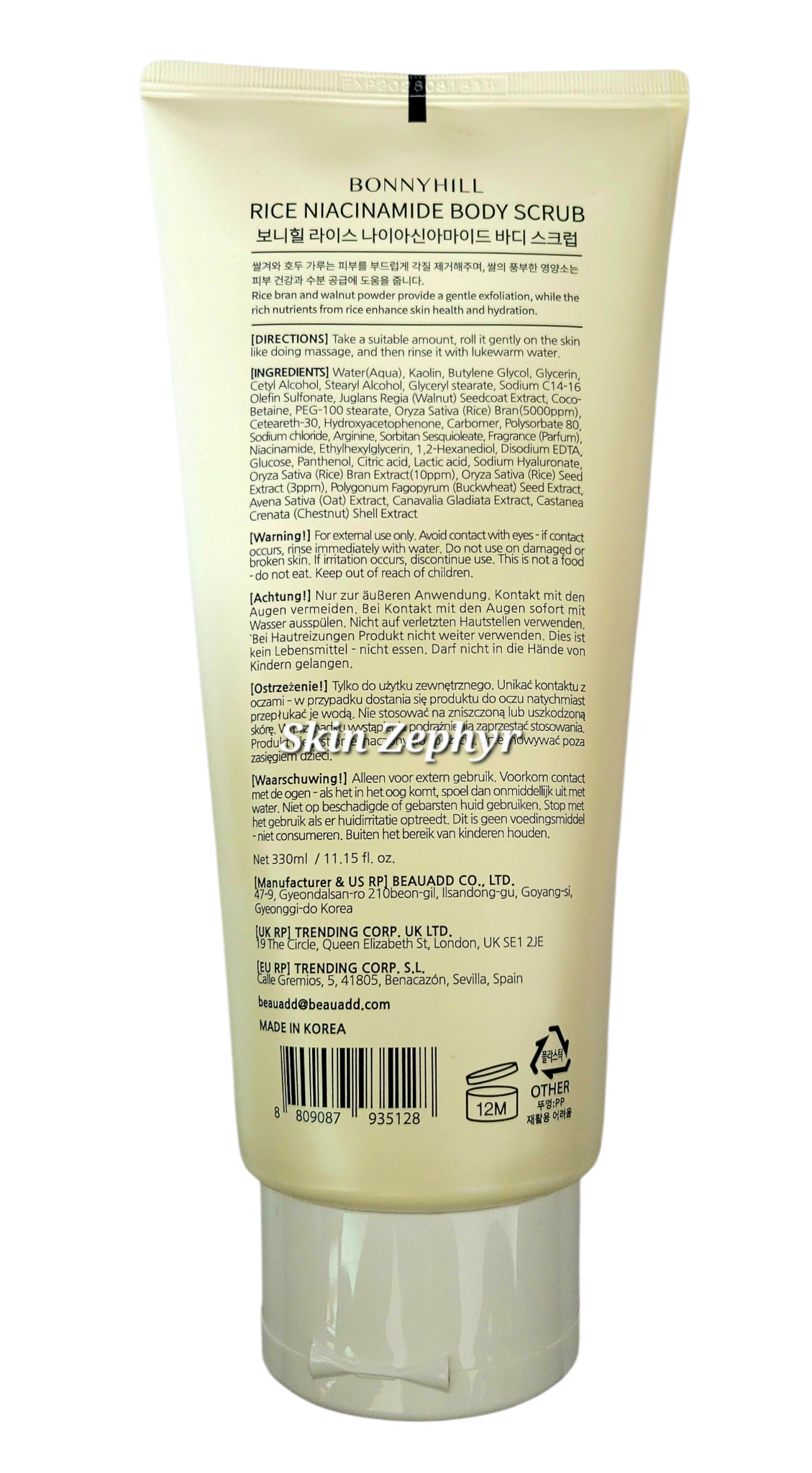 Bonnyhill Rice + Niacinamide Body Scrub