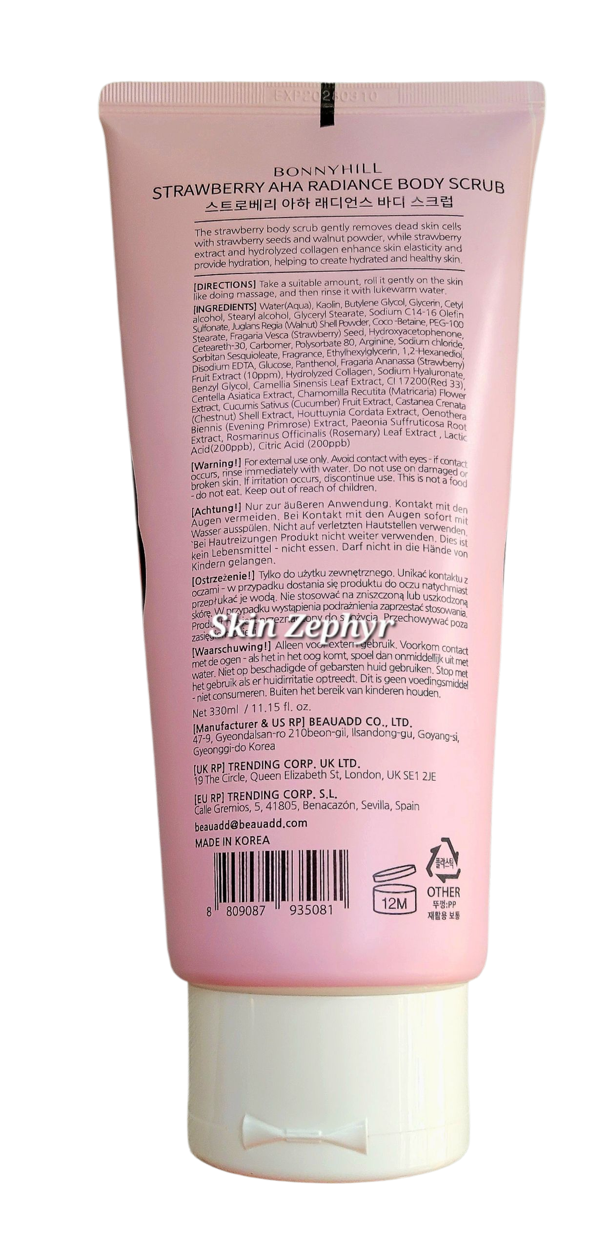 Bonnyhill Strawberry AHA Radiance Body Scrub