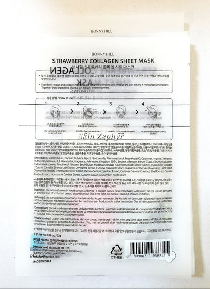 Bonnyhill Strawberry Collagen Sheet Mask