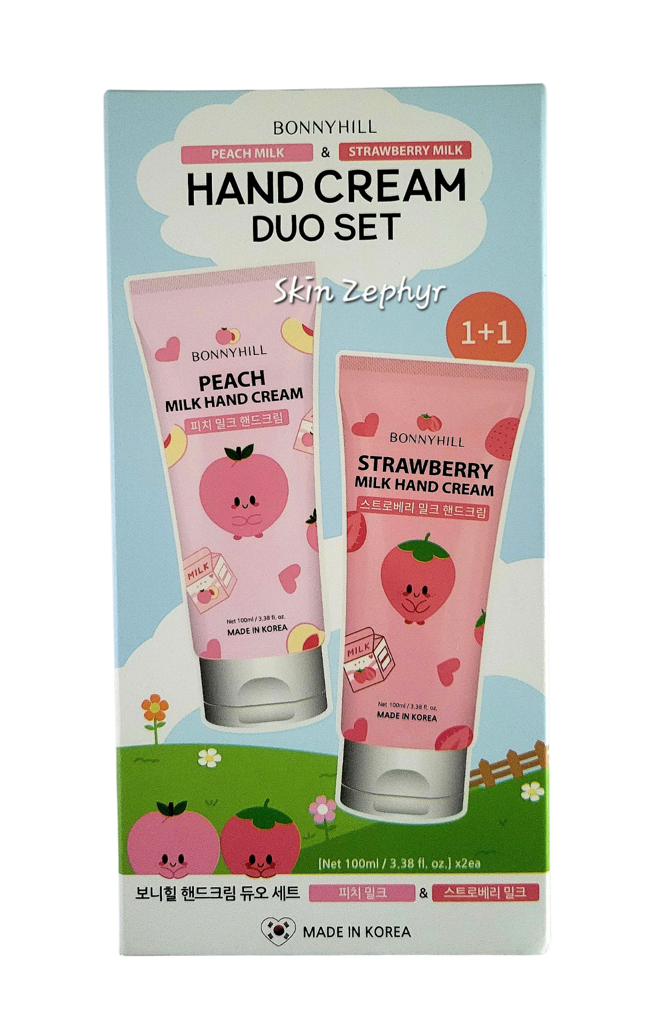 Bonnyhill Peach Milk and Strawberry Milk Hand Cream Duo Set