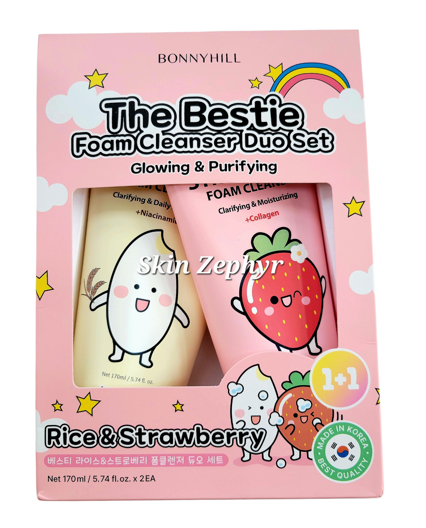 Bonnyhill The Bestie Foam Cleanser Duo Set: Glowing and Purifying