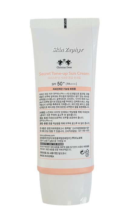 Christian Dean Secret Tone-Up Sun Cream SPF50+ PA+++