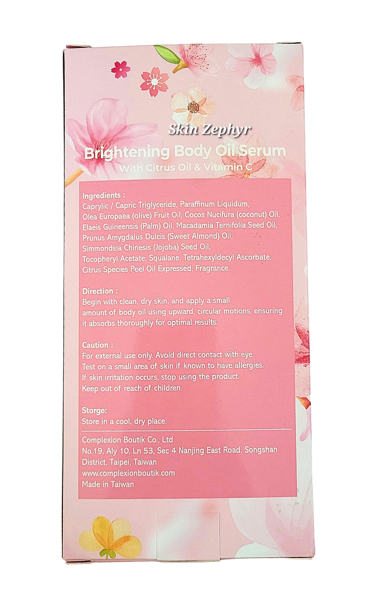 Complexion Boutik Brightening Body Oil Serum