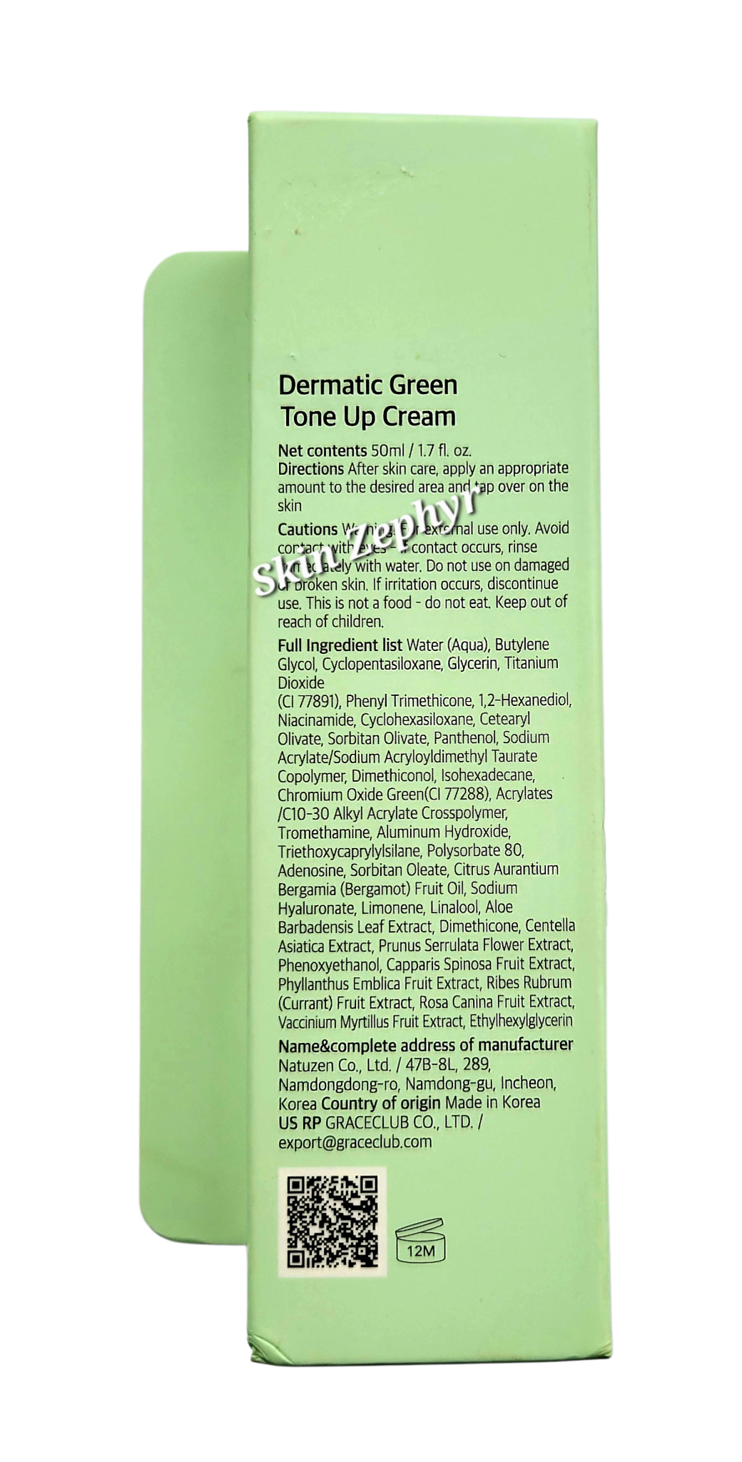 Cosnori Dermatic Green Tone Up Cream