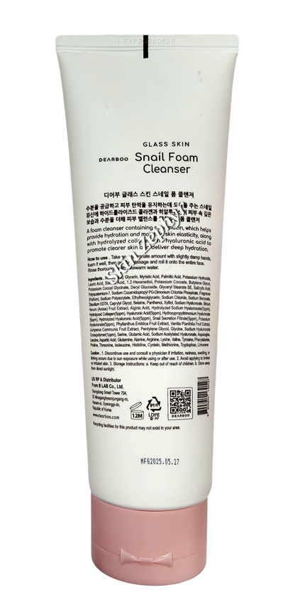 Dearboo Glass Skin Snail Foam Cleanser