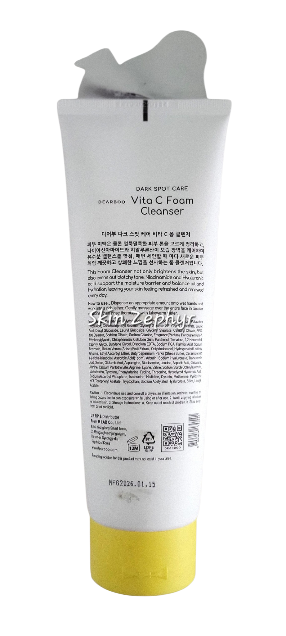 Dearboo Dark Spot Care Vita C Foam Face Cleanser