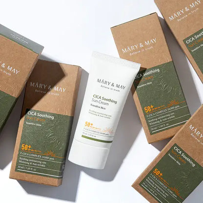 MARY & MAY Cica Soothing Vegan Sunscreen SPF 50