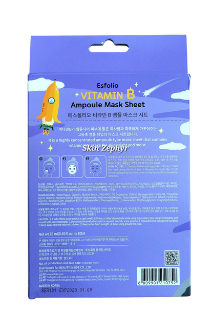 Esfolio Vitamin B Ampoule Mask Sheet
