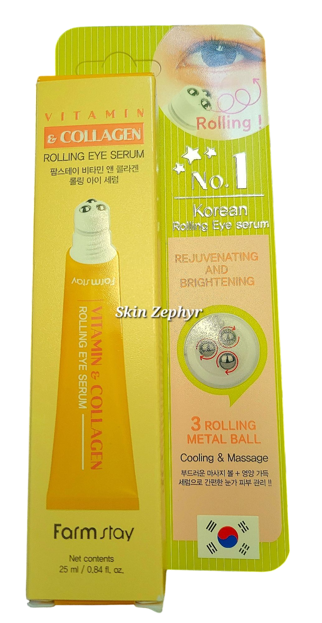 Farmstay Vitamin & Collagen Roll-on Eye Serum