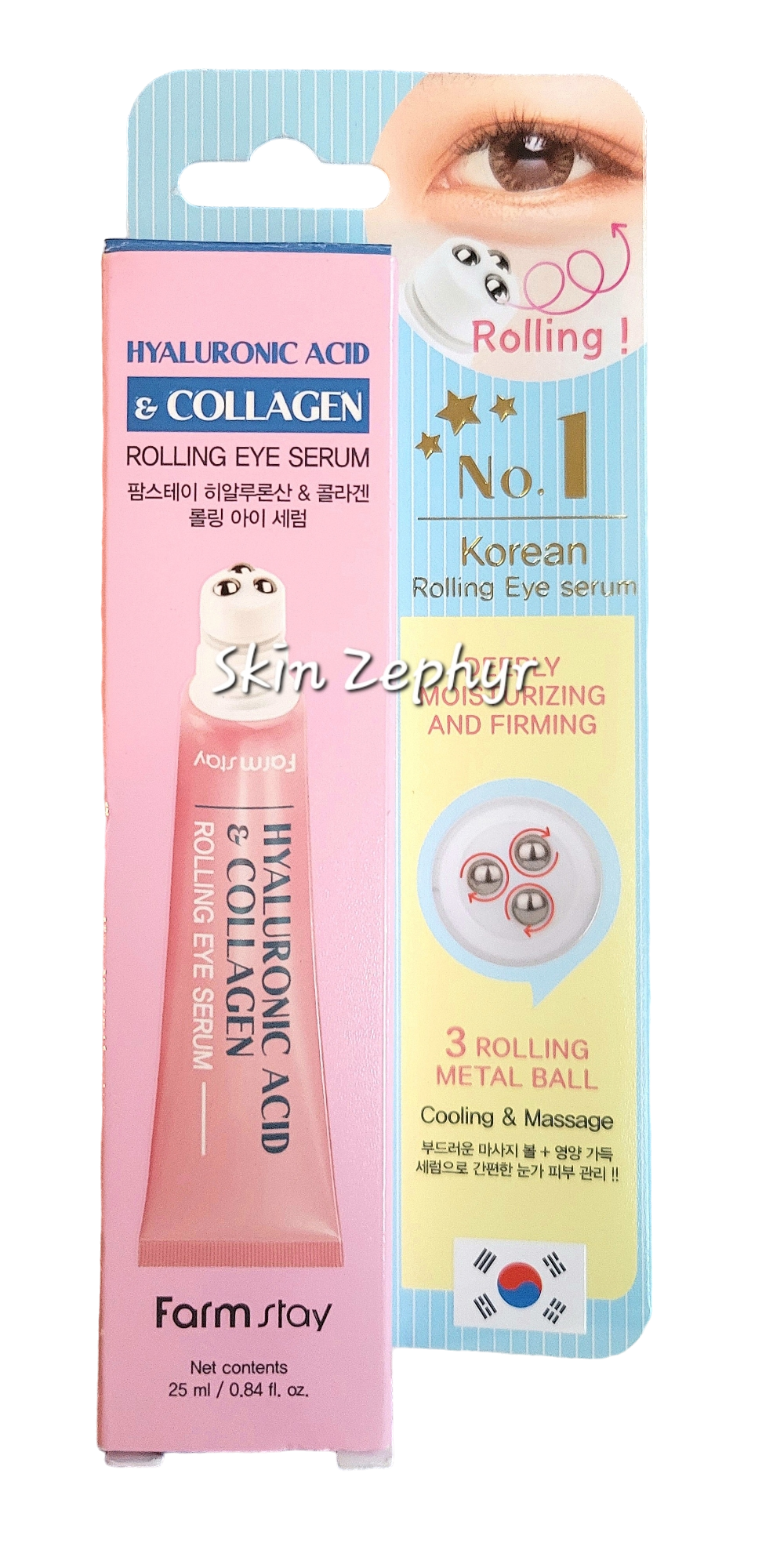 Farm Stay Hyaluronic Acid and Collagen Rolling Eye Serum