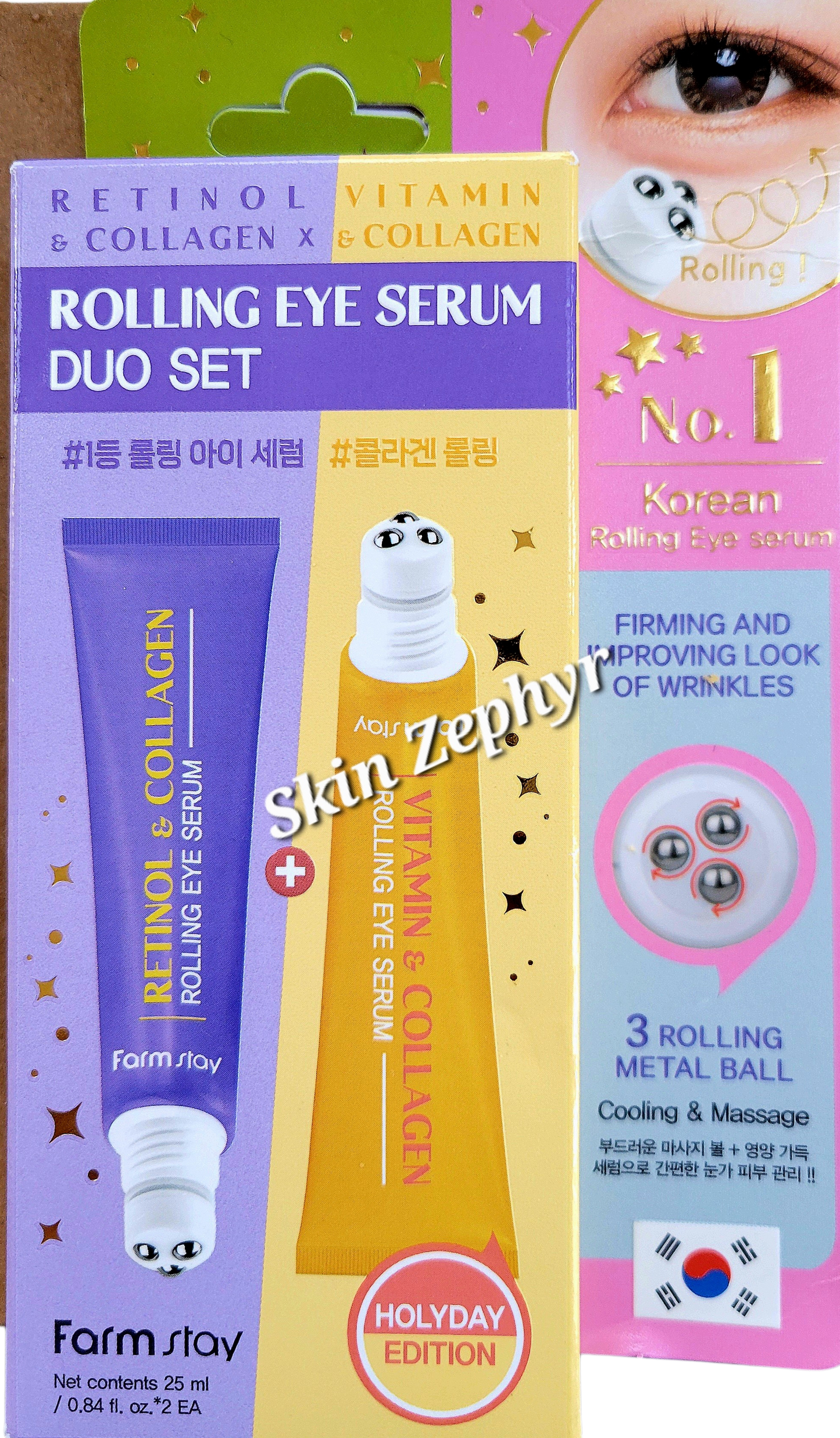 Farmstay Rolling Eye Serum Duo Set