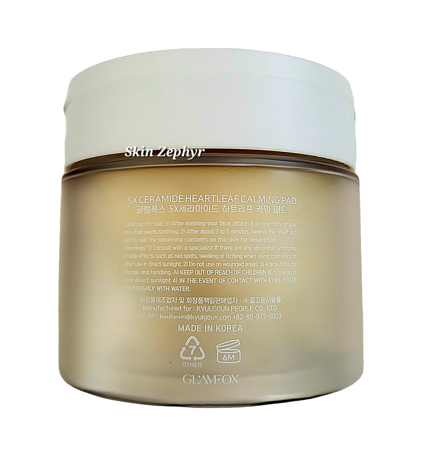 Glamfox 5x Ceramide Heartleaf Calming Pad