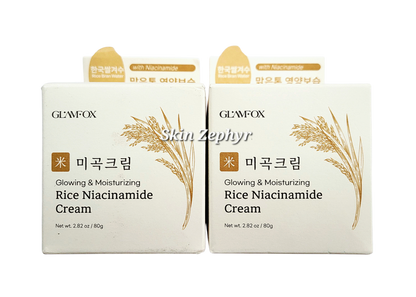 Glamfox Rice Niacinamide Glowing & Moisturizing Cream Duo