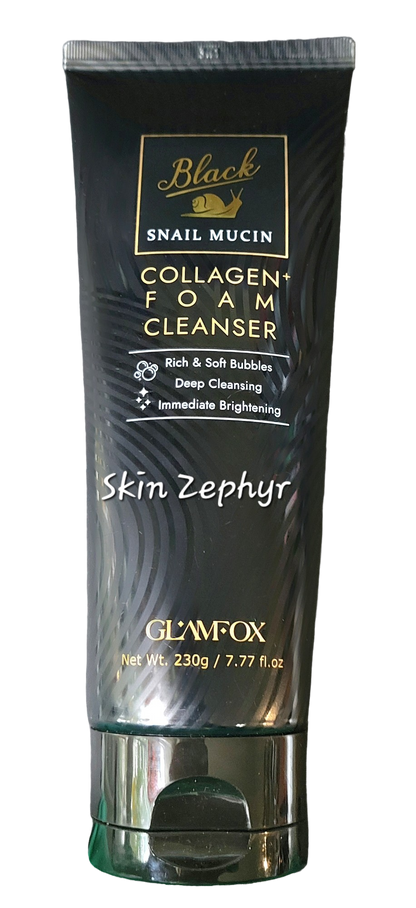 Glamfox Black Mucin Collagen Foam Cleanser